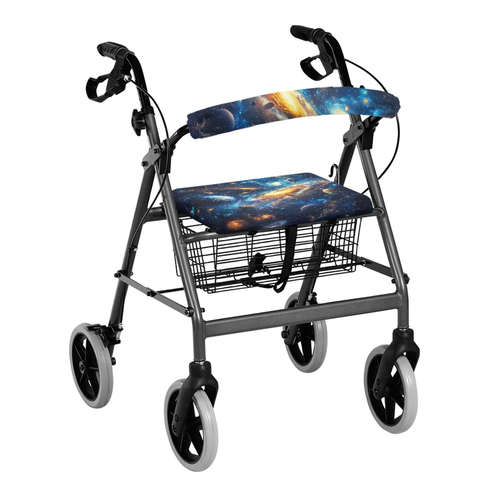 Coloranimal Cosmic Nebula Theme Pack of 2 Rollator Decorations for Senior Ladies Walker Seat Cover New Trend