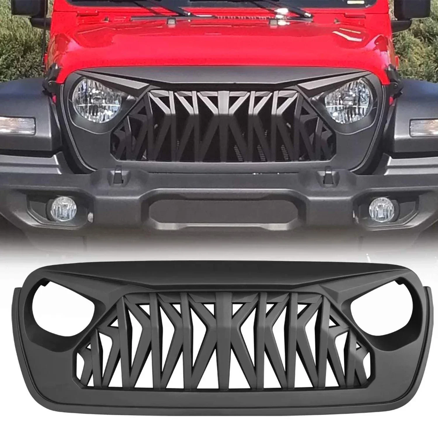 automotive auto body system off-road body kit 4x4 offroad accessories front bumper grill for JEEP WRANGLER JT