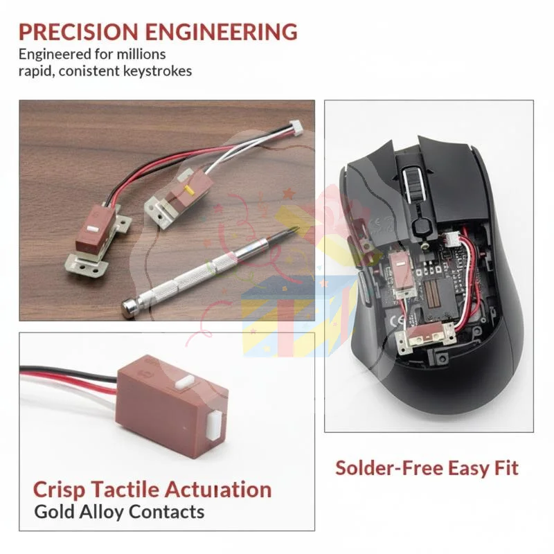 Hot Swap Mouse Button Switch Board Free Small Module High Compatibility for  G304 G305 Mouse DIY Upgrade