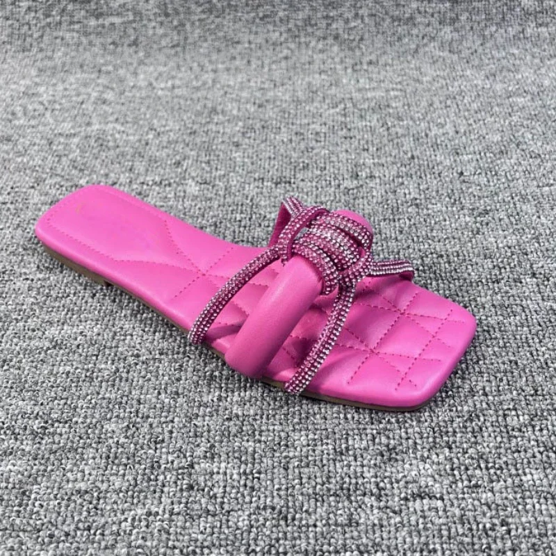 Women Outdoor Slippers with Low Heels Comfortable Open Toe Slides for Female Large Size 2024 Summer Beach Footwear Ladies Shoes