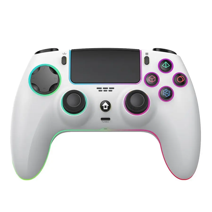 

Controller Compatible with PS5 Pro PC MAC iOS Android10 Steam Deck, Gamepad with 7 Colors RGB Lighting Dual Vibration Turbo Prog