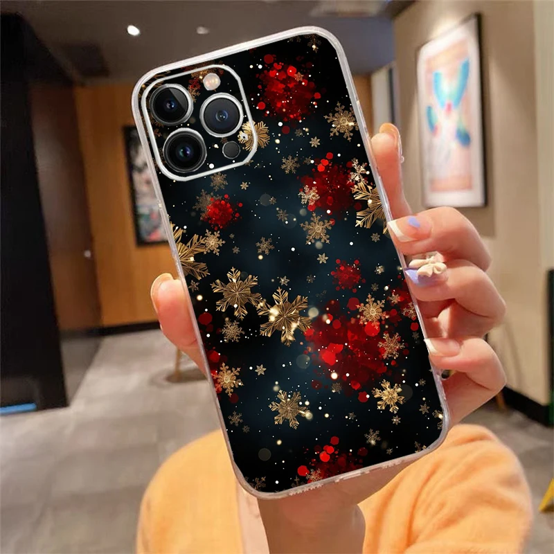

Christmas Tree Ball Phone Case Carcasa Funda For iPhone 17 Pro Max Air 17 16 15 14 13 Pro Max 15 16 Pro 15Plus