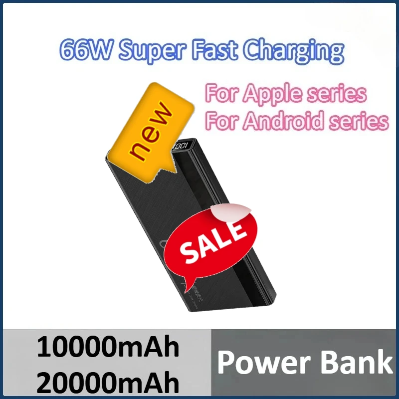 

Power Bank 66W Super Fast Charging For Xiaomi For iPhone 17/16/15/14/13 For Huawei For Samsung PD20W Powerbank 10000mAh 20000mAh