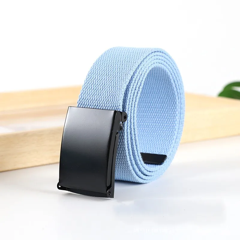 Mode Nieuwe Unisex Broeken Riemen Canvas Riem Metalen Gesp Mannen Vrouwen Jongens Jeans Riemen Snoep Kleuren Top Kwaliteit Luxe Riemen