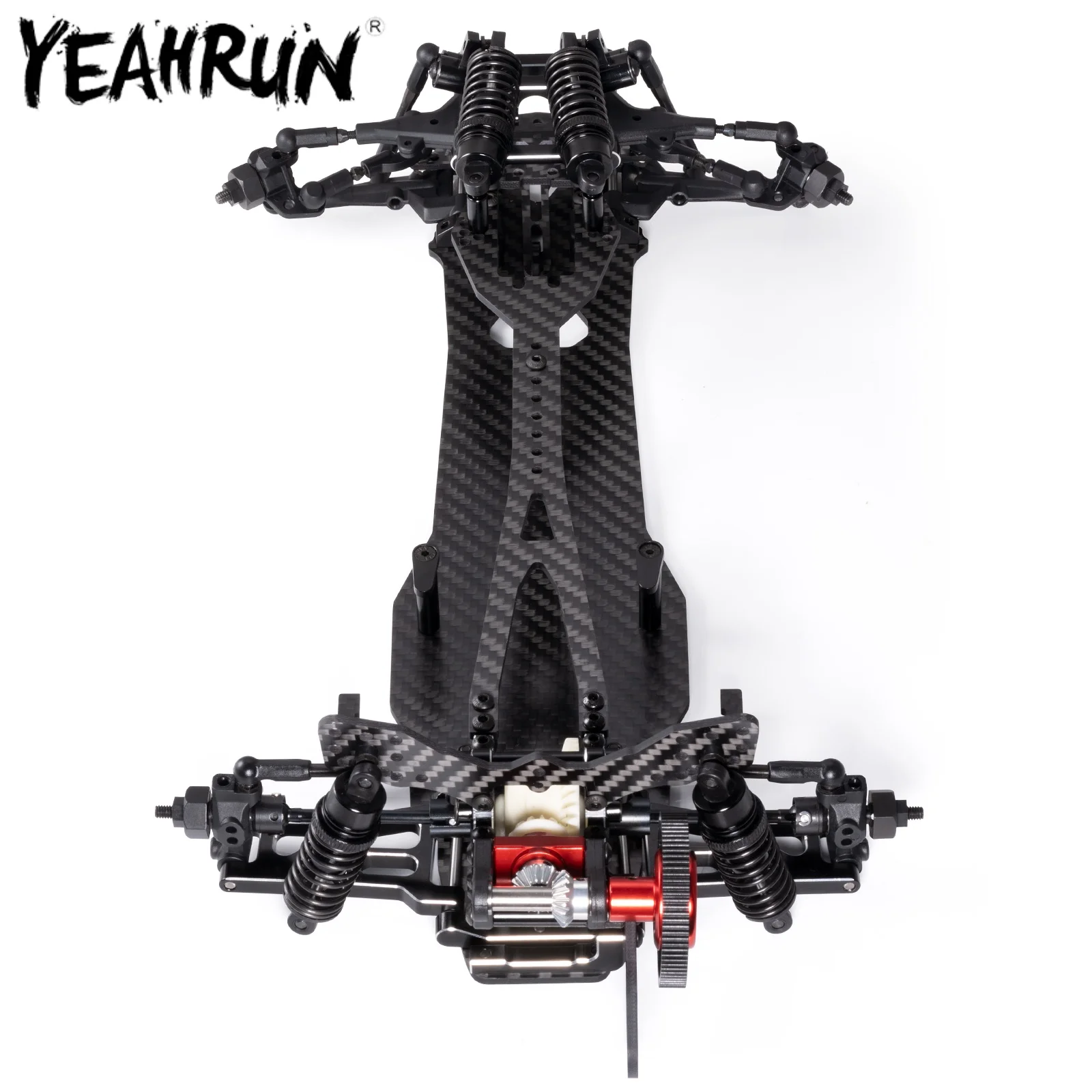 YEAHRUN Metall-Kohlefaser-Upgrade-Rahmen für 1:10 Sakura D5 RC Ferngesteuertes Flachstraßen-Drift-Auto Modellteile