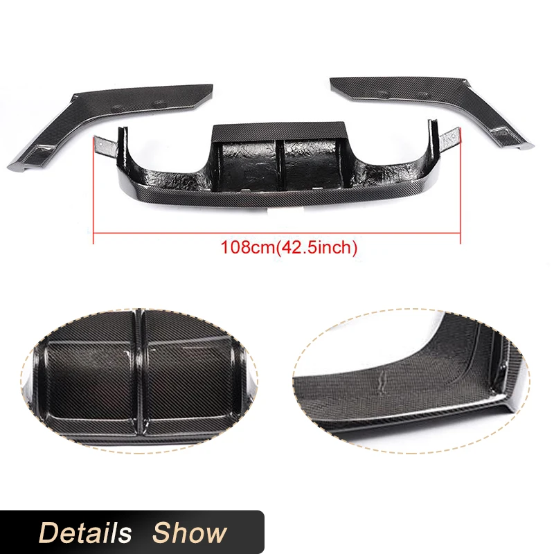 Carbon Fiber Car Rear Bumper Diffuser Lip Spoiler For BMW F80 M3 F82 F83 M4 2014-2019 F82 M4 Rear Diffuser ABS Gloss Black