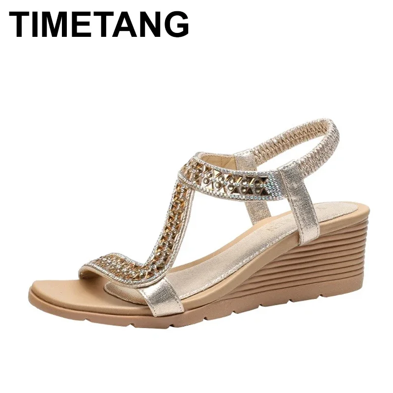 Womens Thong Sandals Size   Womens Sandals 38 Women Wedge Strap Sandals Summer Boho Shoes Comfortable Open Toe Elastic Ankle