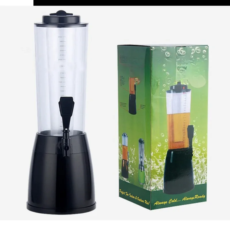 

3L plastic ice tube beer dispenser tower for supplying beer barrels