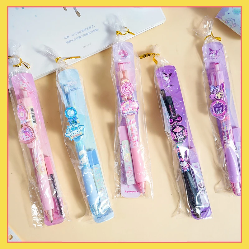 

Sanrio 5pcs Cartoon Pencils My Melody Kuromi Pens Primary Students Stationery Black Write Draw School Children Boxed Pen Gifts