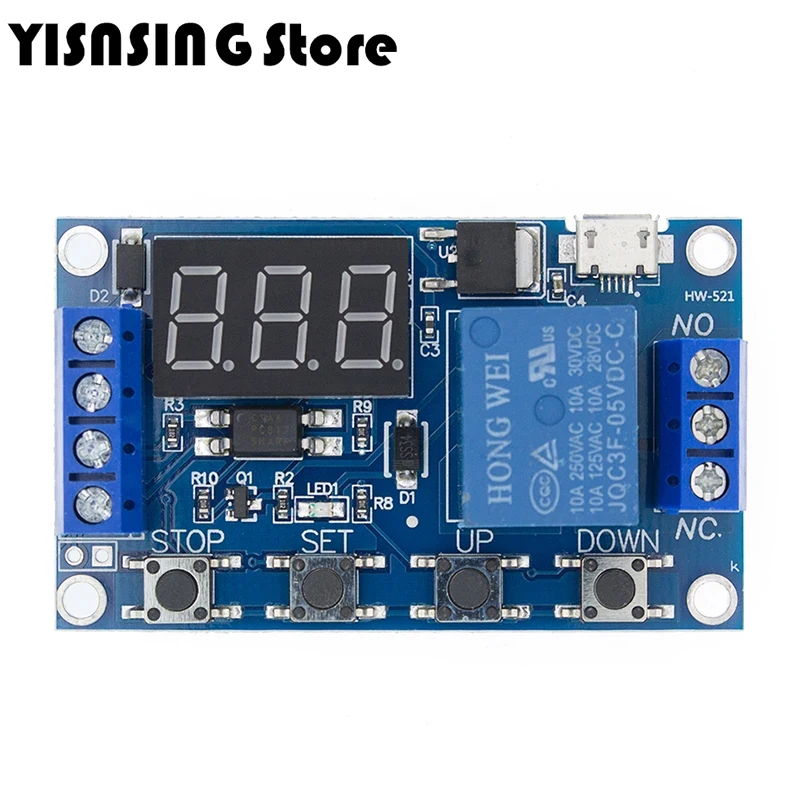 6-30V Relay Module Switch Trigger Time Delay Circuit Timer Cycle Adjustable 828 Promotion