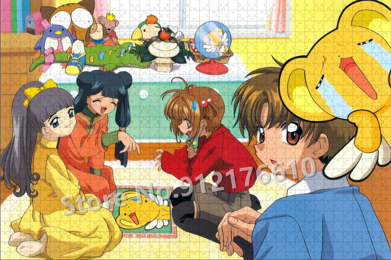 Berçário dos desenhos animados anime quebra-cabeças cardcaptor sakura drama 300/500/1000 peças impressão quebra-cabeças para adultos brinquedos educativos presentes