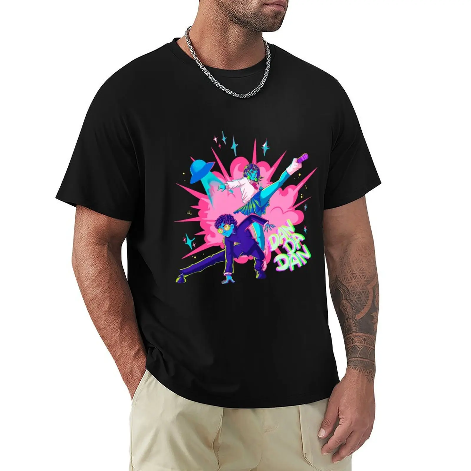 

DanDaDan- Momo and Okarun T-Shirt designer shirts graphics boys animal print sweat shirts, men