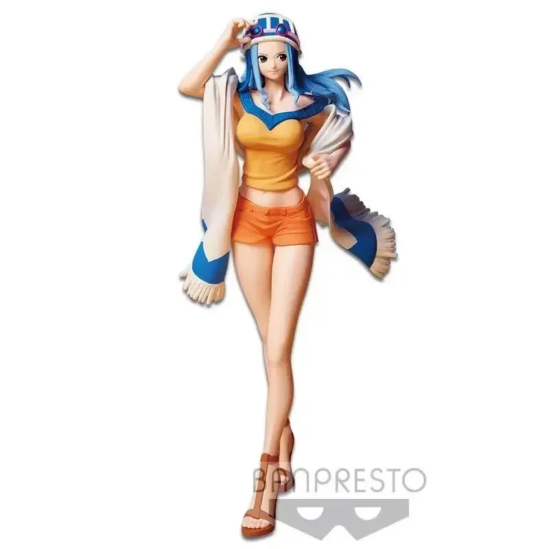 Bandai Original 100% Glamours One Piece Nefertari D. Vivi Nico Robin Rebecca Sweet Style Anime Figure Collection Boy Toys Gift