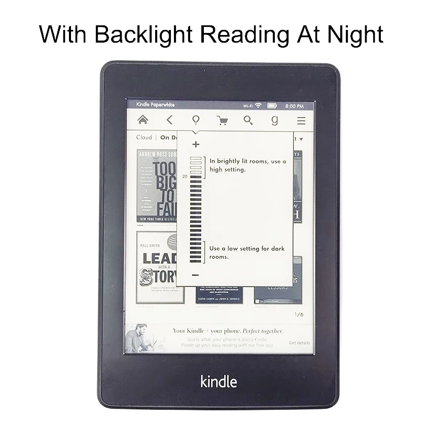 With Backlight KINDLE Ebook Reader E ink 6 inch Touch Screen E-ink Ebook Paperwhite 1th 6th Multinational Language E-Book Reader