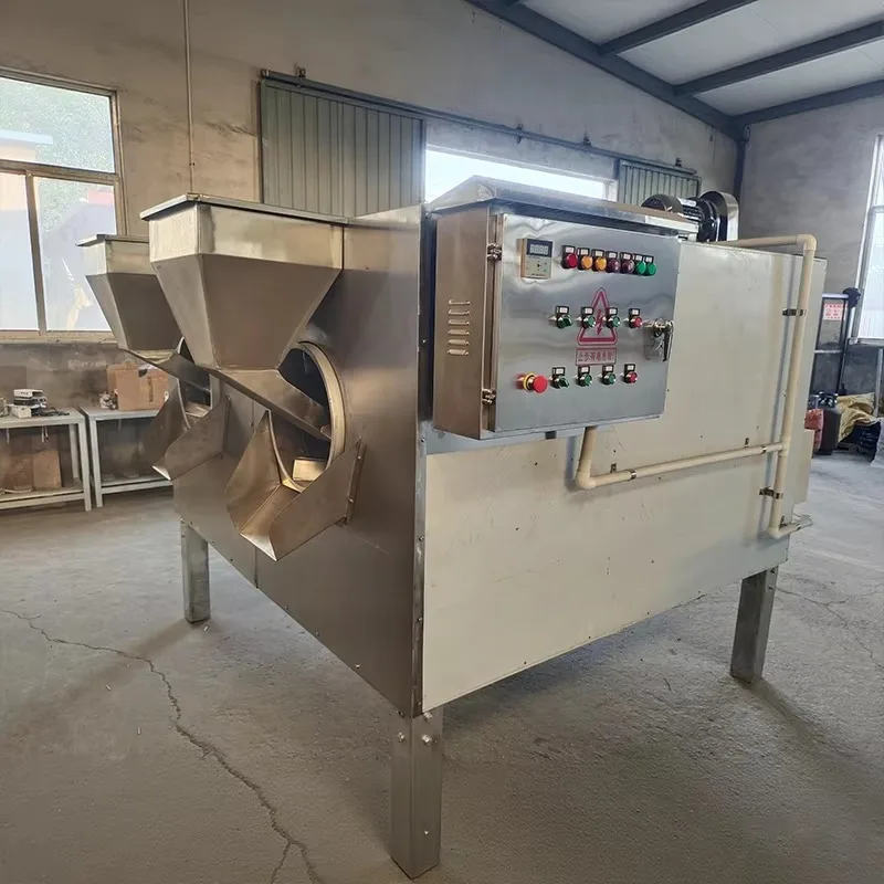 Custom made Stainless Steel Drum Roaster, Stable & Low Noise, Dual-purpose for Nuts and Grains