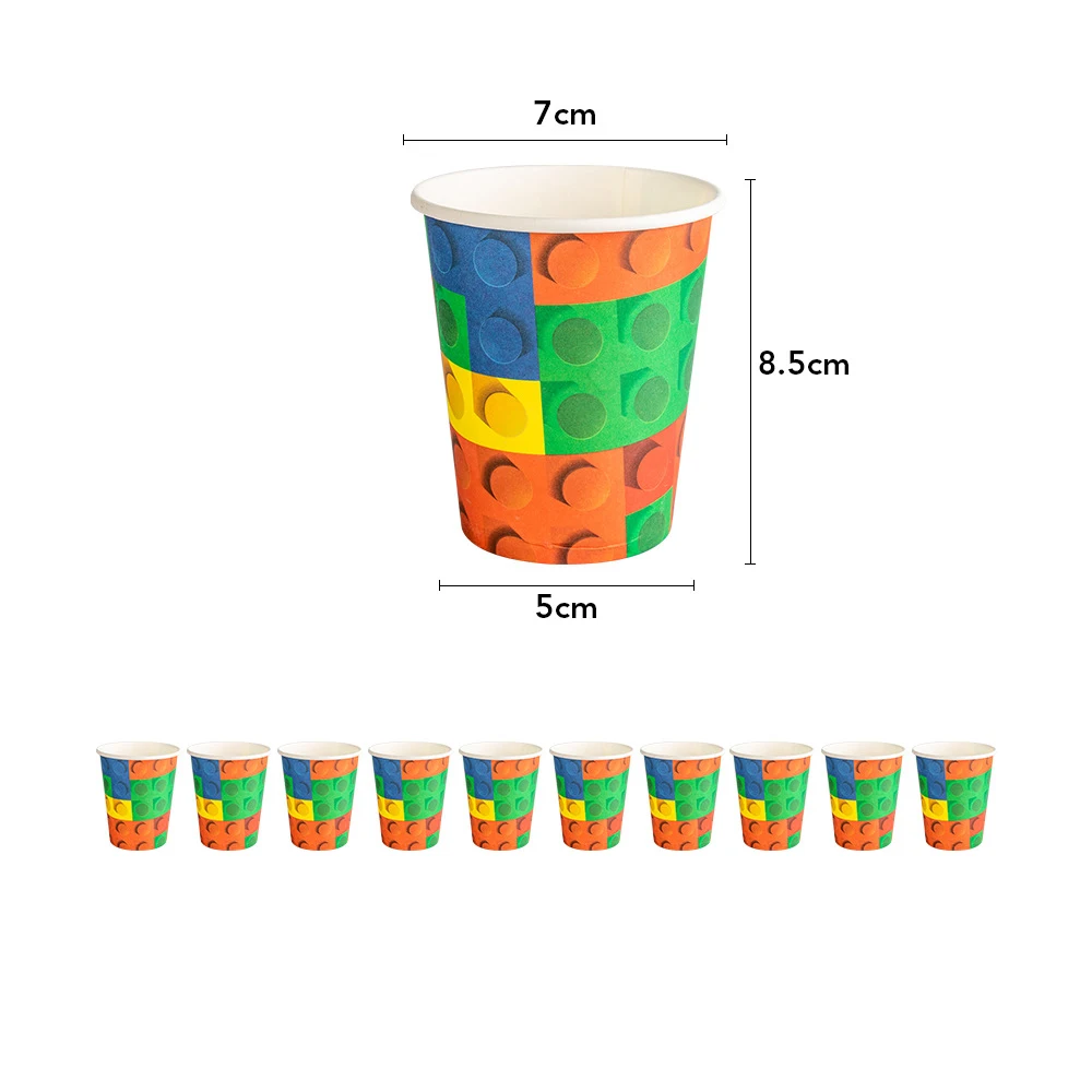 Birthday Party Set Children's Game Cubes Paper Cups Birthday Party Supplies Disposable Birthday Tableware