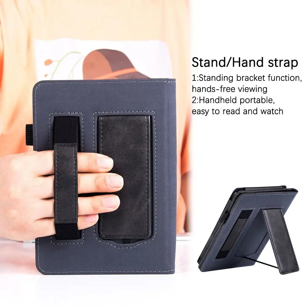 Hand Strap 7 Inch EReader Case Auto Sleep/Wake Smart Folio Funda for Kindle Paperwhite 2024 12th Gen/Colorsoft Signature Edition