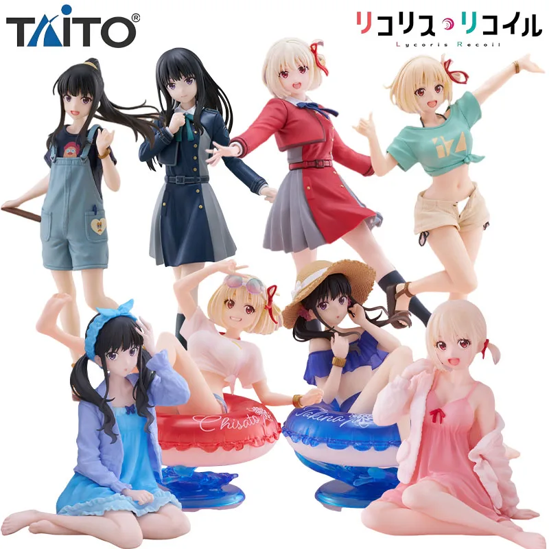 

TAiTO натуральная аниме-фигурка Lycoris Recoil Inoue Takina Nishikigi Chisato для детей, рождественский подарок, игрушки, Коллекционная модель