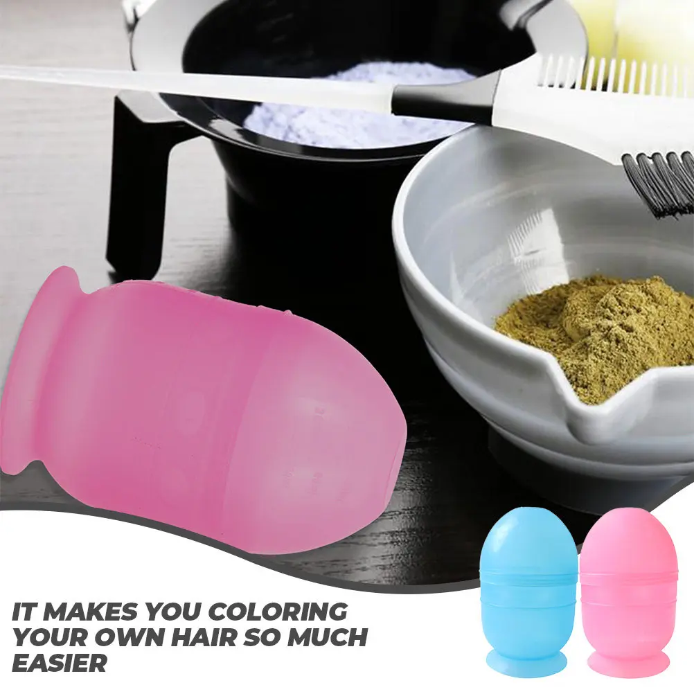 

2Pcs Hair Dye Bowls Shaker Cups Plastic Salon Mixing Tools with Scale Hair Color Bowls for Highlighting DIY Paint Mixing Cup