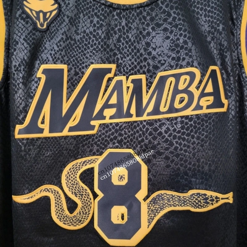 Basketball Jersey Oversize Men Kobe 24 Bryant Athletic Sports Women Snakeskin MAMBA Embroidery High Street Hip Hop Sportswear