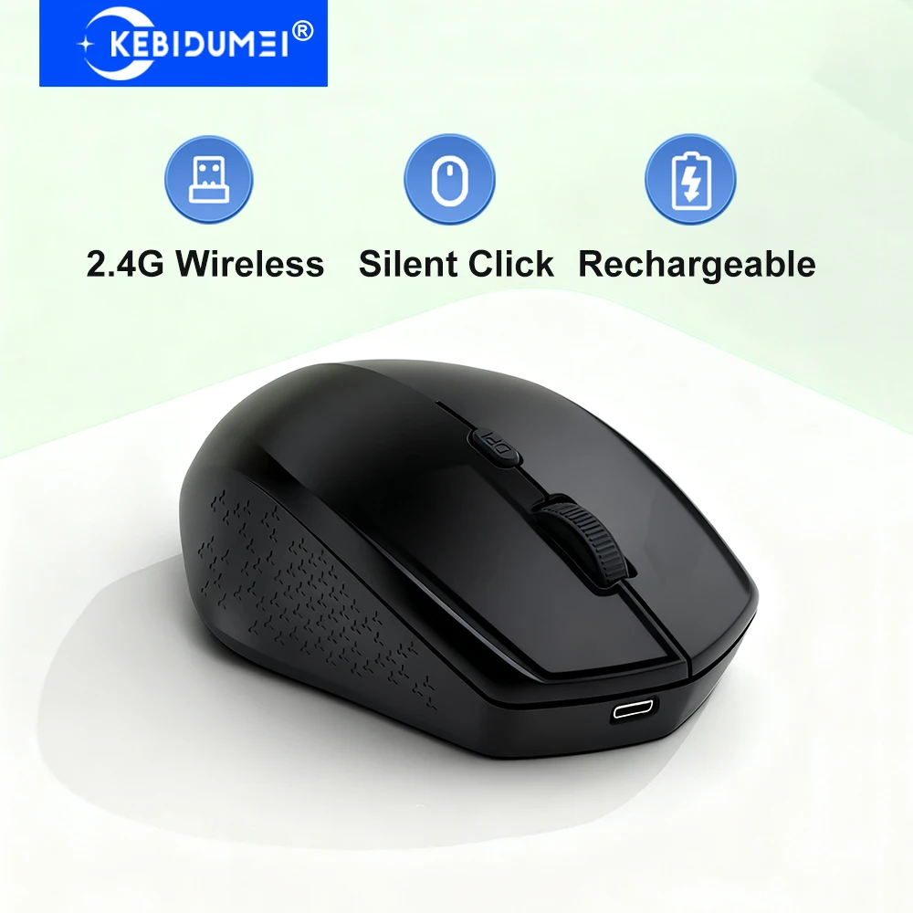 2.4g mouse sem fio recarregável mouse para jogos 1600dpi escritório silencioso clique mouse óptico para computador portátil windows mac os
