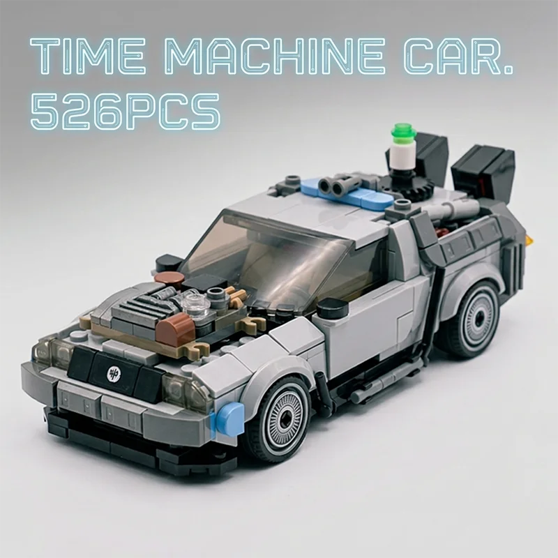 

Классический конструктор «Машина времени» 1:24, набор MOC-блоков, модель автомобиля, научно-фантастические кирпичики, коллекционные подарки для детей и взрослых