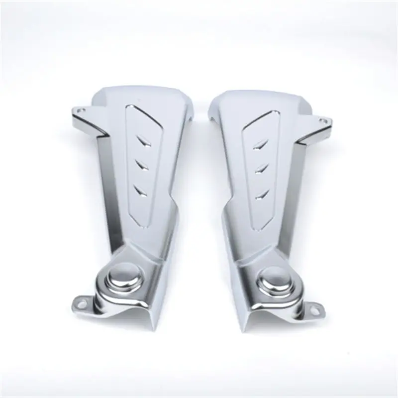 Motorcycle Front Fork Leg Covers Protective Cover Mounting Kit 2018-2023 For Honda Gold Wing GL1800 GL1800B F6B Pearl Chrome