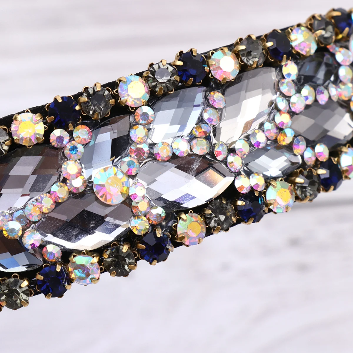 

Crystal Clips Rhinestone Headband Simple Style Hair Hoops Creative Headdress Lightweight Hair Accessories Photo Prop