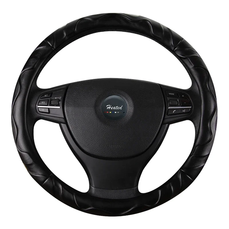 Braid on The Steering Wheel Cover 38CM 15''  Holder Protector Car Styling Funda Volante Universal Leather Steering Wheel Cover