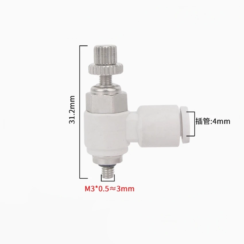 

5pcs/lot Pneumatic Air Fitting Throttle valve SL4-M3X0.5 Air Speed Control SL4-M3