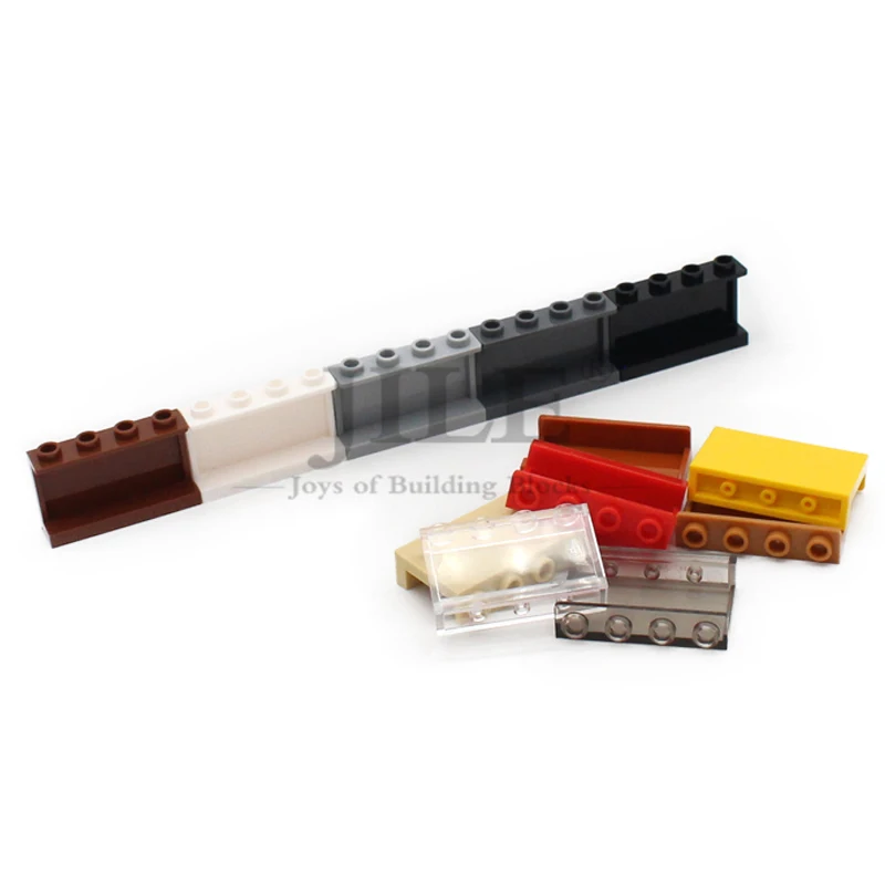 20 piezas MOC 14718 Panel 1x4x2 con soportes laterales tachuelas huecas bloques de construcción DIY Compatible ensamblar juguetes de partículas de casa