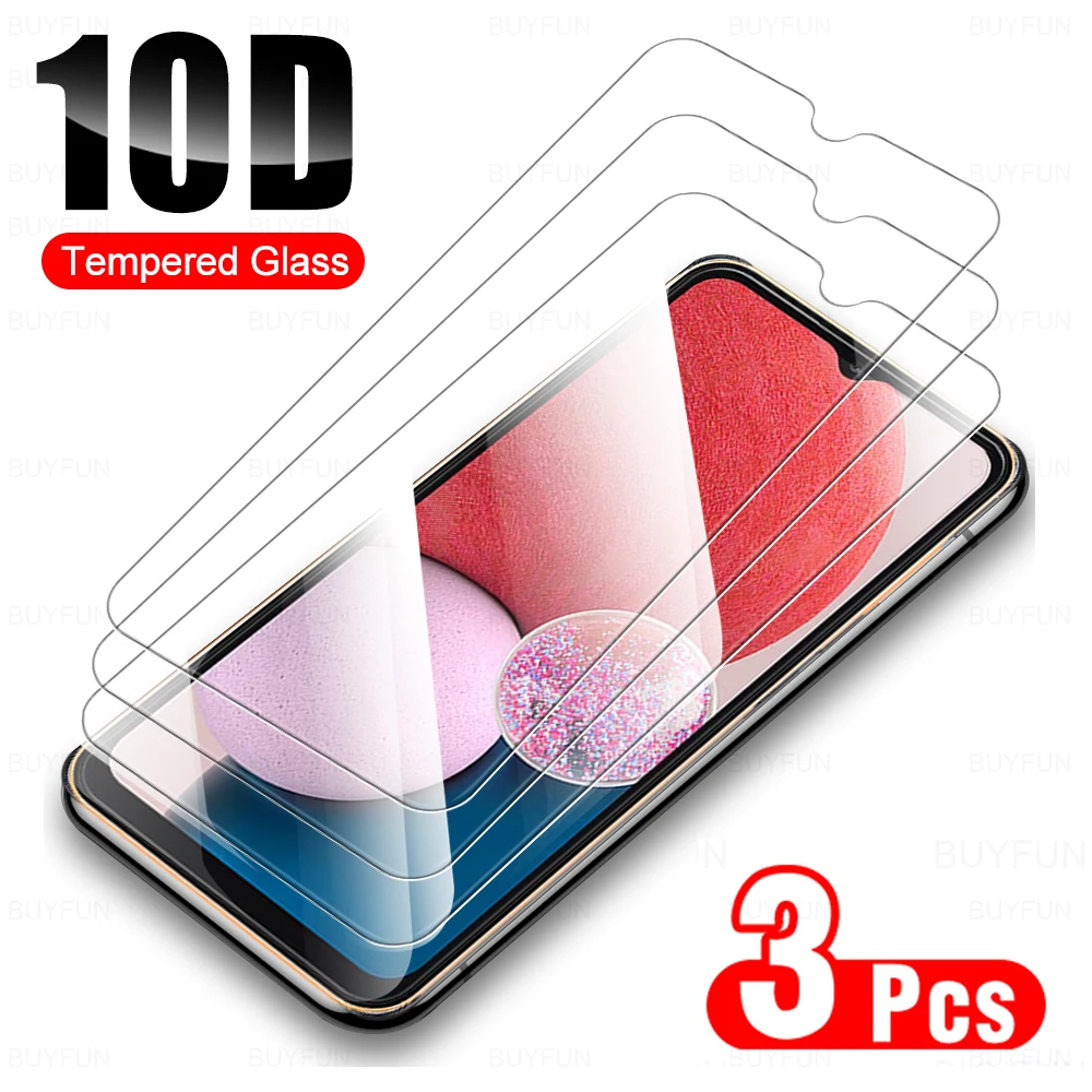 3 قطعة الزجاج واقية لسامسونج غالاكسي A13 4 جرام الزجاج المقسى لسامسونج A53 A33 A73 5 جرام A23 A03s A03 الأساسية غطاء شاشة فيلم