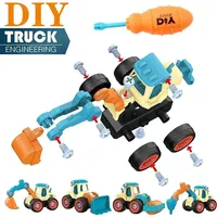 Take Apart Car Toys for Boys DIY Engineering Construction Truck Toy Vehicle Excavator Crane Kids Building Educational Toy Gift