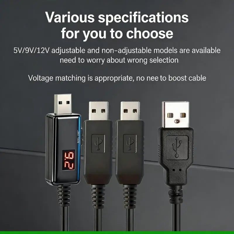 U55C Multiple USB to DC5.5mm Converters Cable with 8 Adapters for Routers Camera