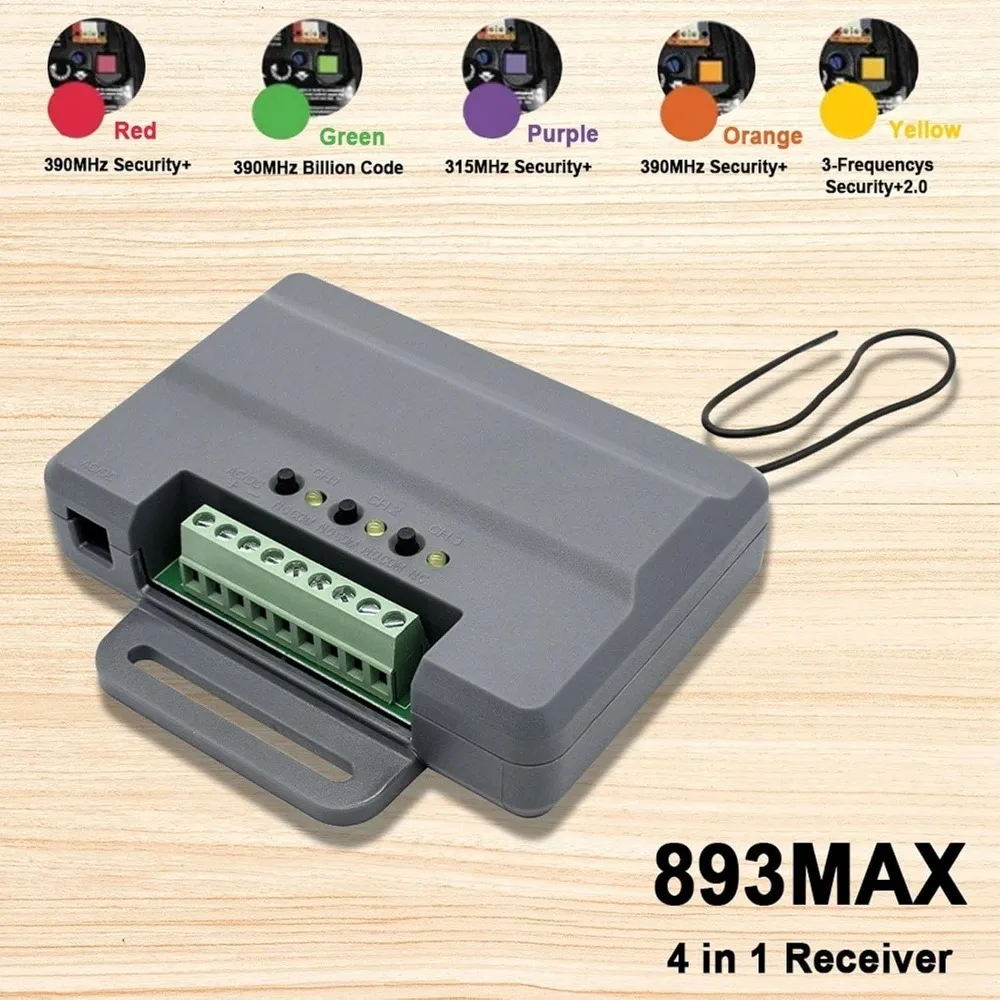 Universal Garage Door Opener Receiver 3 Channel Compatible Commercial Garage Door Operator Remote Lift Master 850LM Receiver