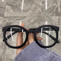 Big Black Frame Anti-Blue Light Blocking Glass Plano Lenses Fashion Retro  Eye Protection Classic Eyeglasses Clear Glasses