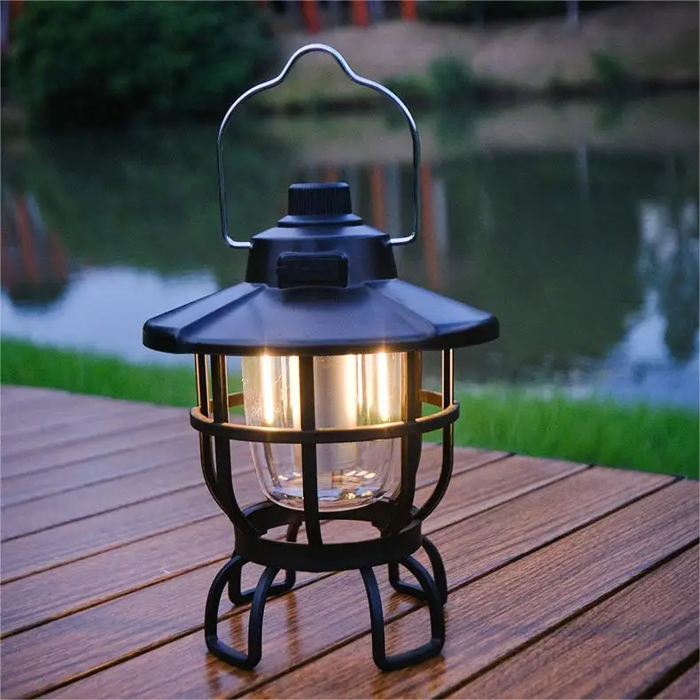 أضواء العمل المحمولة في الهواء الطلق USB شحن 400 التجويف 1200mAh المدمج في بطارية مقاومة للماء LED أضواء التخييم خيمة مصباح #6