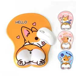 Corgi Silicone Wrist Guard Mouse Pad Cute Men and Women Comfortable Palm Wrist Rest Computer Keyboard Rest Personalized Creative