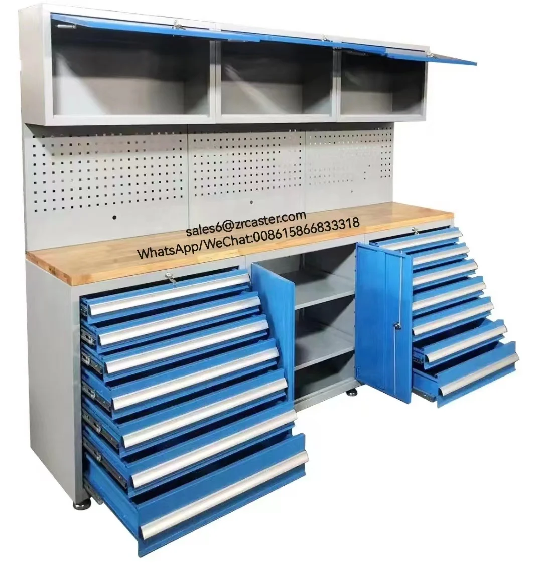 Heavy Duty Workbench Tool Chest//Trolley Garage Tool Cabinet Group Hanging Tool Box with Tool Holder Workshop Garage Storage