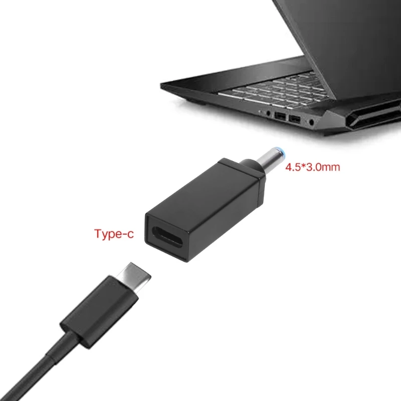 Professional USB C to 4.5x3.0mm 65W PD Type C Female to 4.5x3.0mm Male Adapter Type USB C to 4.5x3.0mm for Laptop Notebooks