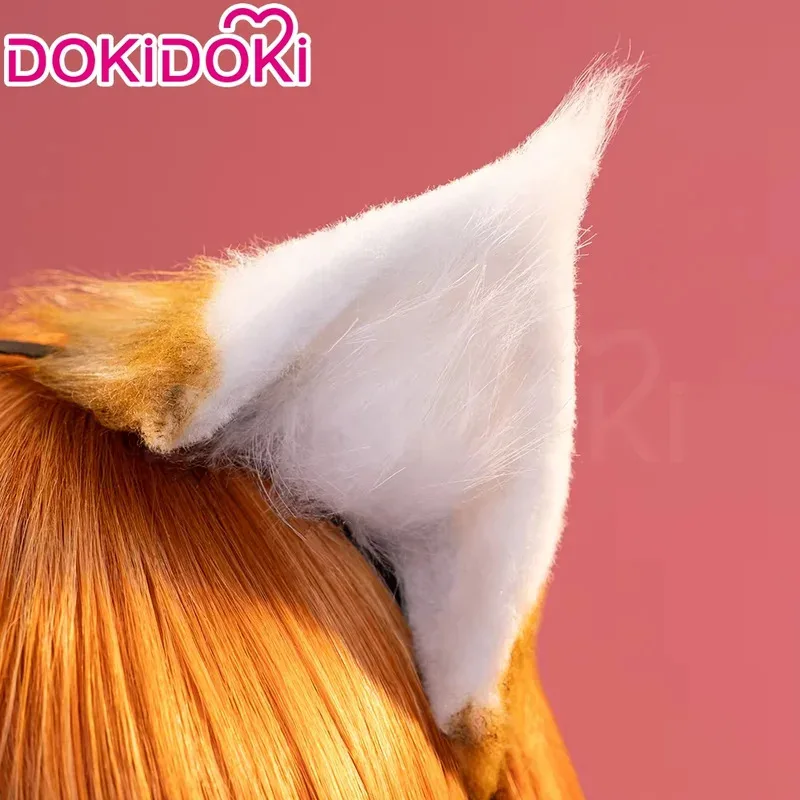 En STOCK peluca Holo Anime Spice and Wolf Cosplay peluca orejas cola DokiDoki mujeres Cosplay sintético resistente al calor Halloween