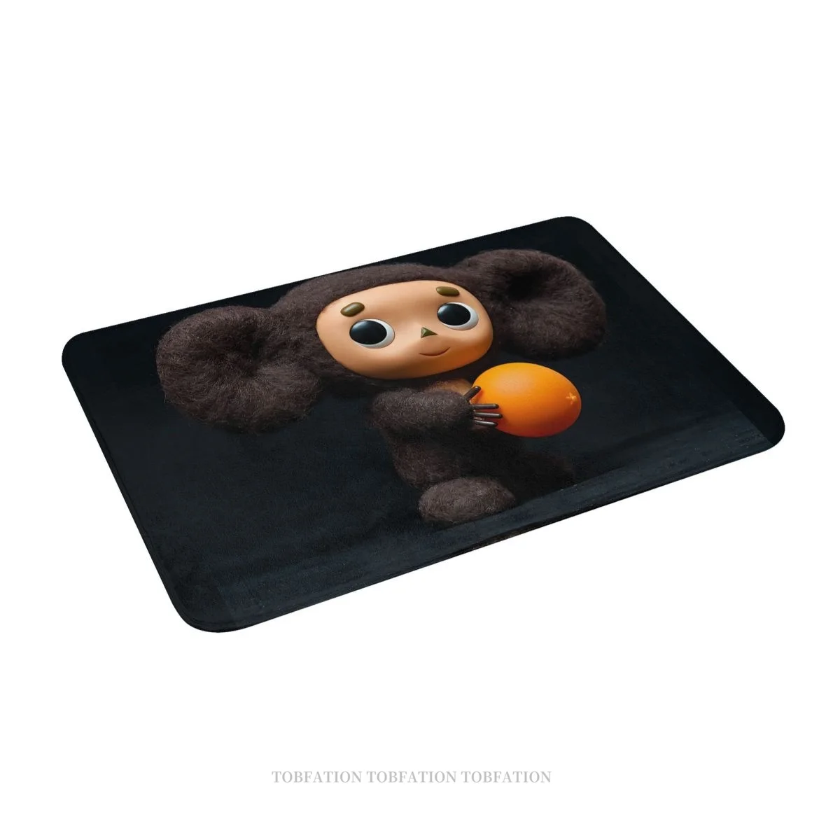 Cheburashka Soviet Russian Cartoon Anti-Slip Doormat Bath Mat Orange Hallway Carpet Welcome Rug Home Decorative