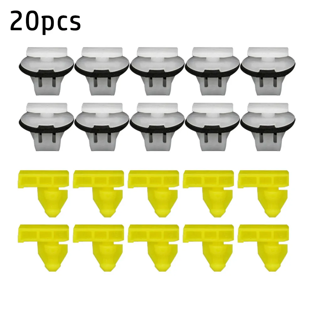 

20PCS Moulding Clips Bumper Clips Door Panel ClipsSet For Nissan Juke 76882-JG10A / 76847-JG00A Automotive Goods