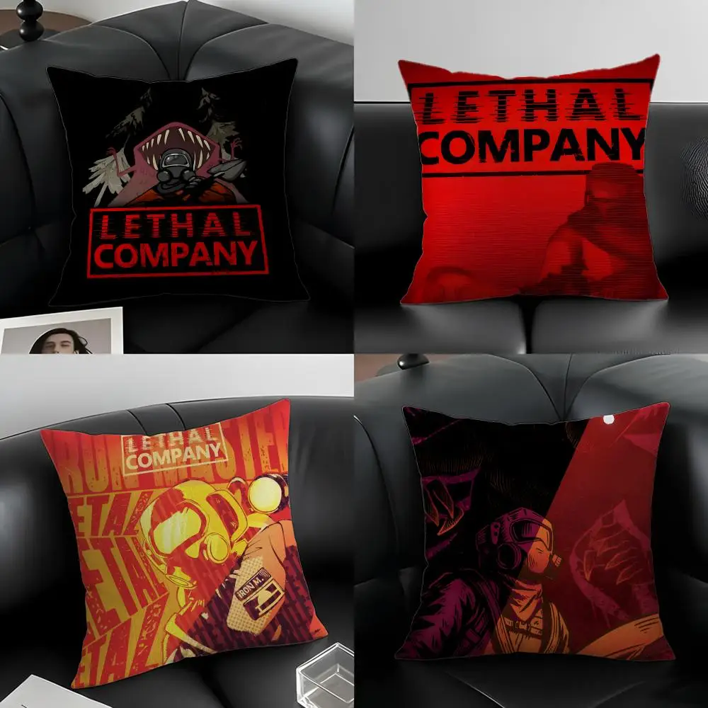 Game Lethal Company Cushion Cover Natural Linen Pillowcase Set, All-in-One Decor for Sofa, Bedroom & Chair