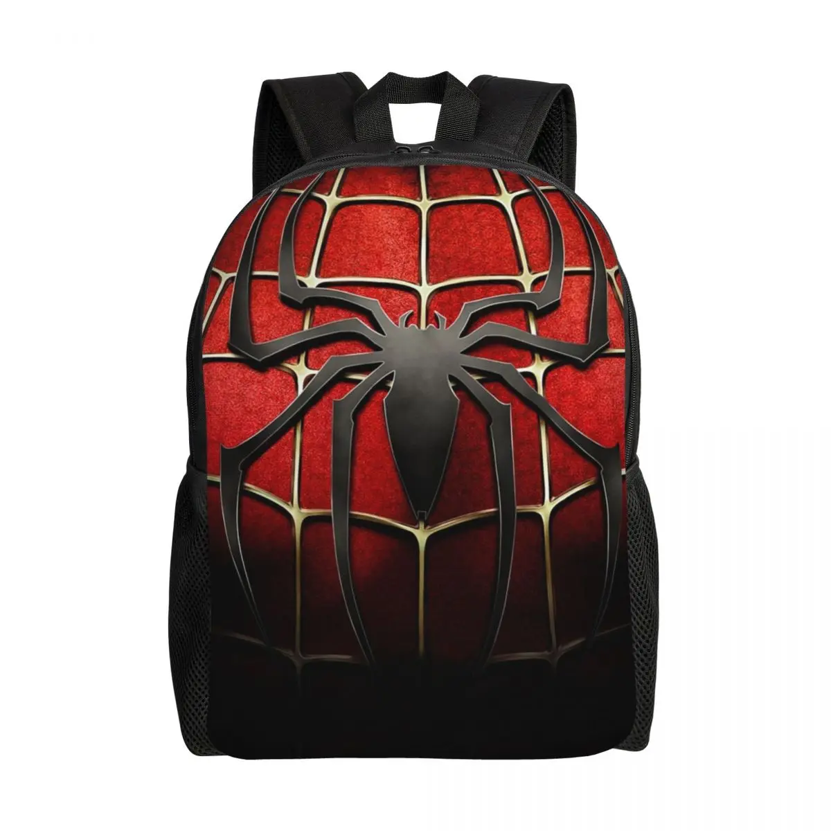 Custom 3D Printing Spider Red Web Backpack for Boys Girls School College Travel Bags Women Men Bookbag Fits 15 Inch Laptop