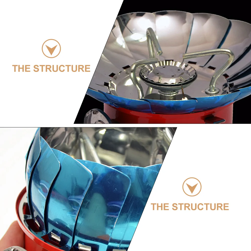Portable Lotus Design Windproof Stove Camping Gas Burner for Outdoor Cooking Picnic Backpacking Aluminum Alloy Stove