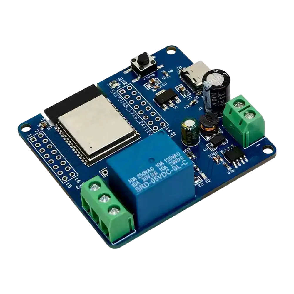 Módulo de placa de desarrollo ESP32-C6 WIFI Bluetooth DC 5-60V módulo de relé de 1 canal interfaz tipo C Kit electrónico DIY