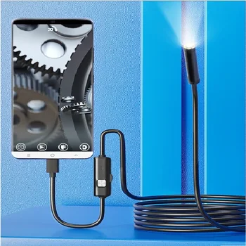 USB Endoscope Inspection Camera with Light,Endoscope with Semi-Rigid Snake Camera,Waterproof USB Inspection Camera for Type-c