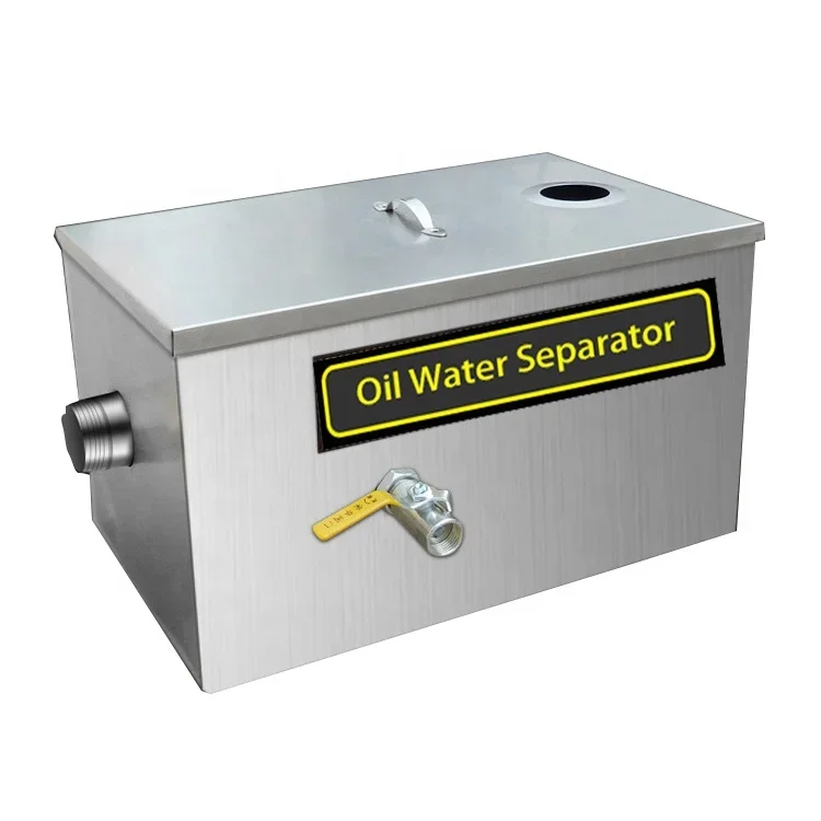 Oil Water Separator/commercial Kitchen Oil Grease Trap Interceptor Arrival Stainless Steel New for Restaurant Carton 50mm 0.2t/h