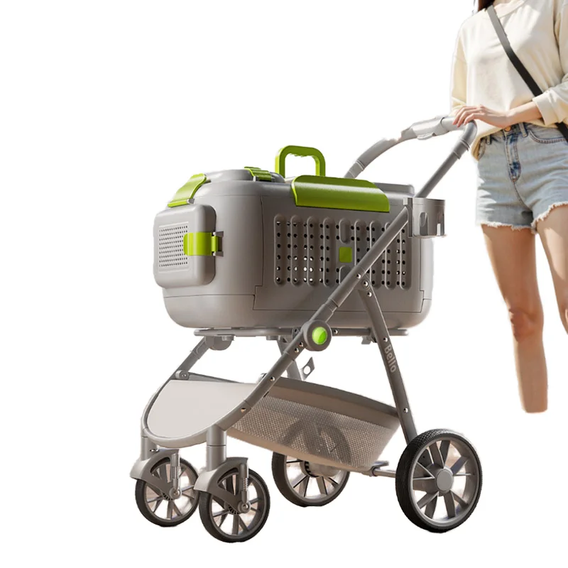 Pet Cart Separable Folding Cat Dog Out Dog Cat Air Box Pet Dog Cage Walking Trolley